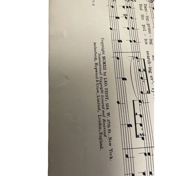 1912 Take Me To The Cabaret Large Sheet Music Will Dillon - Picture 4 of 6